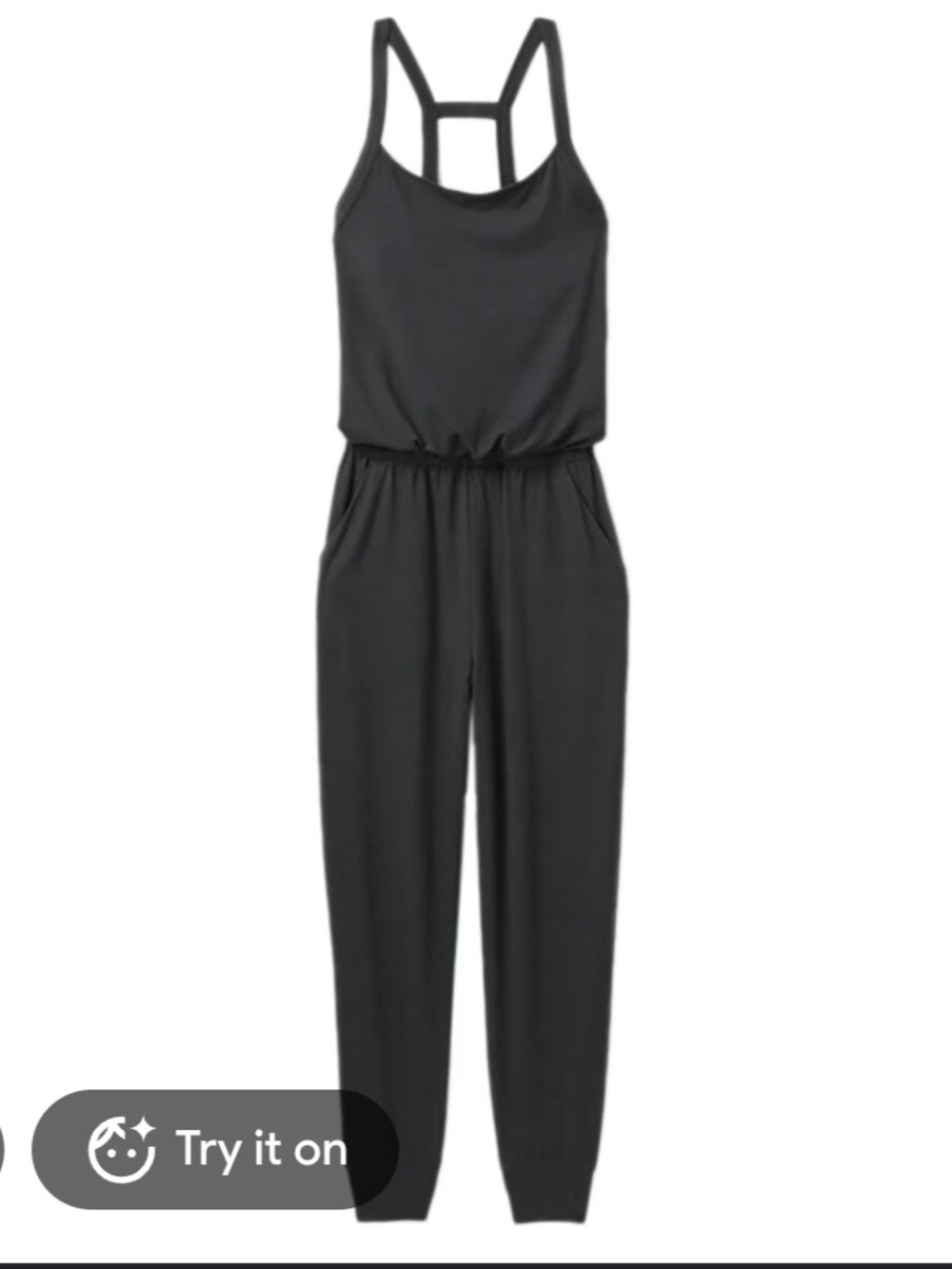 Prana Black Sleeveless Strappy Jumpsuit